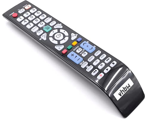 vhbw Fernbedienung kompatibel mit Samsung UE46B7020 | UE55B7020, UE55B7000, UE46B7050, UE46B7090, UE46B7070 Fernseher, TV - Ersatzfernbedienung