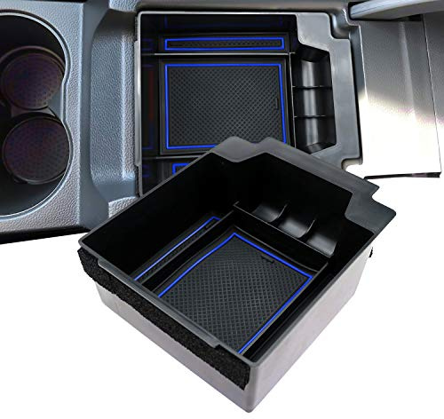LFOTPP Car Armrest Organizer for Seat Ateca FR Cupra, Center Console Arm Rest Tray, Glove Compartment Storage Box Interior Accessories Blue