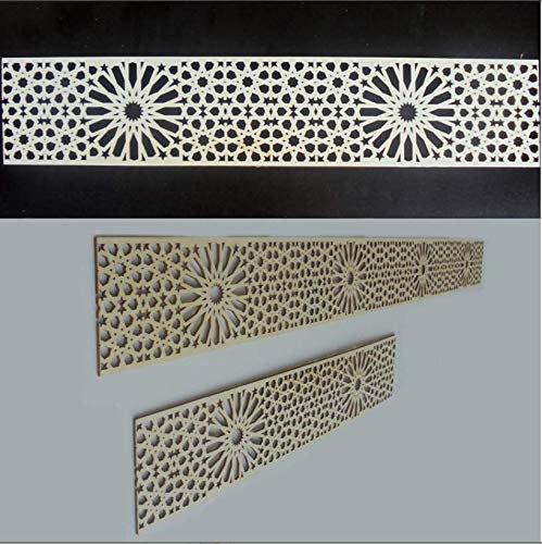 Wandpaneele Bordüre mit Ornament Marokko - 4 Stück zu 100x10x0,3cm