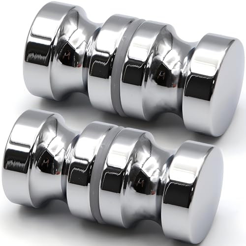 CAILI 2 coppie di doccia porta pulsante in acciaio inox maniglie per porte doccia scorrevoli in vetro per cucina bagno casa ufficio Hotel,manopola di ricambio,con Vite