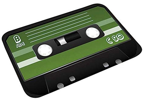 Ordertown Fashion Cassette Tape Design Door Mat, Vintage Cassette Tape Non-slip Rectangle Water Absorption Door Mat Carpet Entrance Floor Decor 7