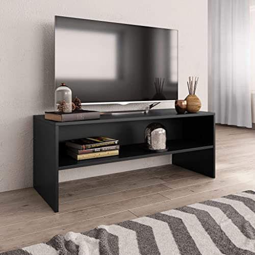 Goliraya TV Cabinet TV Stand TV Unit with an Open Compartment Furniture Easy to Clean Chipboard