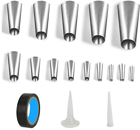 XNJIHWA 14 Pcs Dichtungsdüsen Applikator Edelstah Dichtungsdüse Abdichten Düsen Reusable mit Silikon Fugenglätter Klebeband für Küche,Raum,Badezimmer,Boden,Ecke,Fenster