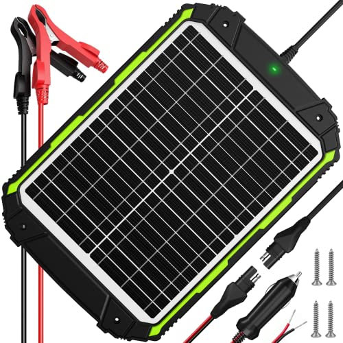 Sun Energise Chargeur et mainteneur de batterie à énergie solaire 20 W 12 V, contrôleur de charge MPPT intelligent intégré, panneau solaire étanche 20 W 12 V kits de charge pour voiture, bateau,