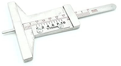 NAAA Reifen Profil Messgerät Messung Reifen Profilmesser Metall 9cm klein