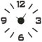 D,casa - Reloj de Pared Adhesivo Espuma Color Negro Wall Sticker - Negra