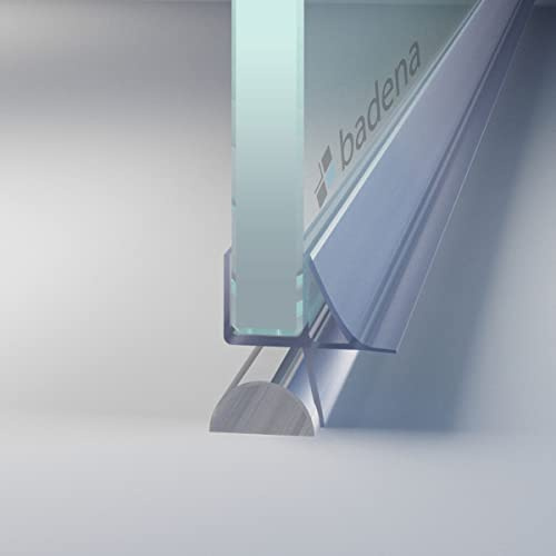 Schwallschutzleiste Dusche selbstklebend I 120cm Schwallschutz Dusche Acryl I Schwallschutzprofil transparent I Spritzschutz offene Dusche I Wasserstopper I Schwallleiste Halbrundstab I MAXI 20x10mm