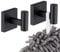 KOKOSIRI Robe Hook Bathroom Towel Coat Hooks Matte Black for Bath Kitchen Wall 2 Pack Stainless Steel B1013BK-P2