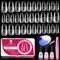 Clara Colors Capsule Americaine Ongle Kit,Faux ongles Conffin,550pcs Capsules pour ongles en acrylique,avec lampe UV portable et 3 pcs kit adhésif pour les ongles