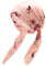 ZLYC Damen Chemo Turban Mütze Vorgebundenes Kopftuch Headwraps Leichte Hut(Geblümt Rosa)