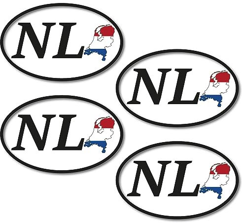 Niederlande Aufkleber 4 Stück 8x5cm EM Autoaufkleber Sticker Umriss Europameisterschaft Auto Urlaub Wohnmobil StVO Kleber wasserfest
