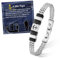 FANCIBAND Regalo Papà Bracciale Uomo Acciaio Inox Doppio con Ancora Portafortuna, Idee Regali per il Papà Compleanno Natale Festa Del Papà Anniversario 30 40 50 60 70 80 Anni