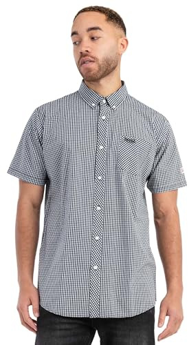 Lonsdale Herren Kurzarmhemd schmale Passform BRIXWORTH XXXL, Black/White