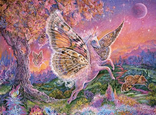 Buffalo Games Josephine Wall – Fluttercorn Dreamscape – 1000-teiliges Puzzle für Erwachsene – herausforderndes Puzzle perfekt für Spieleabende – Fertige Größe ist 26,75 x 19,75 cm