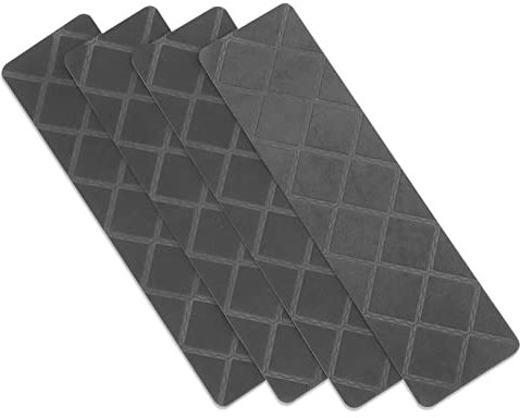 KITANDOVE Treppenteppiche 4 Stück Treppenmatte Kanten Von Treppenstufen Anti-rutsch- Sicherheits-treppenläufer Indoor-outdoor-teppich Treppenwange Indoor-läufer Für Senioren Griffband Polyester Grey