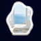 Miroir Mural Miroir Salle de Bain LED Interrupteur Tactile Intelligent LED Tricolore Miroir Maquillage Lumineux Miroir Nuages Creative