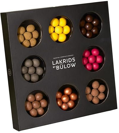 LAKRIDS BY BÜLOW - Selection Box - 350g - Pralinen-Geschenk mit Dänischen Gourmet Lakritz-Kugeln - Weiche Lakritze umhüllt von Cremiger Schokolade