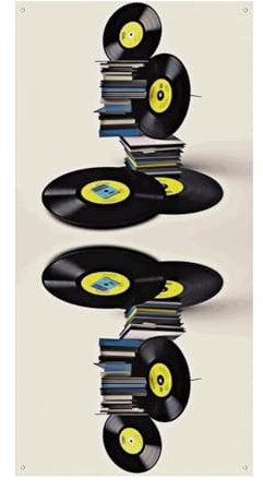 FZMVSQH Vinyl-Schallplatten und Klebebänder, bedruckt, personalisierbar, Banner für Haustür, Banner, Hintergrund, personalisierbar, Wanddekoration, Hintergrundposter, 178 x 80 cm
