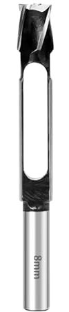 Fresa per tasselli per legno, trapano a perno con gambo da 13 mm, fresa profonda, punta per la lavorazione del legno, produzione di mobili (8 mm)
