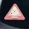 Wanapix | Adesivo Personalizzato per Auto | Adesivi Impermeabili in Vinile | Personalizzazione con Nome del Cane | Triangolo 15x13cm | Bichon