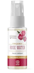 Wooden Spoon Eau de Rose Bio Rose Damascena – Hydrolat 100% Bio, Apaise & Rafraîchit la Peau, Tonique Naturel, Brume Visage & Corps, Certifié COSMOS, Tous Types de Peaux - 50ml