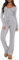 LACOZY Sweat Suits for Women 2 Piece Long Sleeve V Neck Pj Set Ribbed Pajama Set Slim Fit Workout Matching Set Grey S