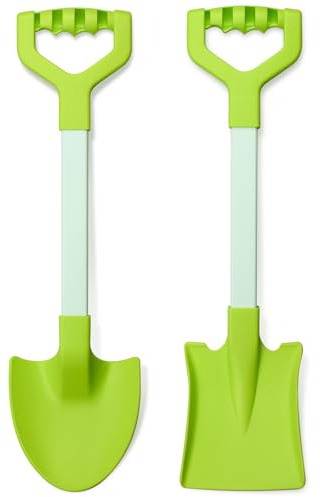 QINGLER 2 Stück 40,6 cm lange Strand-Sandschaufeln, Gartenwerkzeug-Set, Sandkasten, stabile Schaufel, langlebiger ABS-Kunststoff, Spaten für Garten, Sand, Schnee, Hinterhof, Sommer, Erwachsene, 2