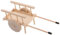 BEBEMOKO 1 Set Puppenhaus Zubehör Puppenhaus Miniatur Herbsternte Puppenhaus Strohmodell Miniatur Landwirtschaft Wagen Miniaturwagen mit Strohhalmen Miniatur Bauernhofwagen Beige Gras