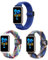 SMYAOSI Bracelet pour Honor Band 10/Honor Band 9 Strap, Réglable Sport Nylon Magnétiques Tressé Remplacement Bracelets pour Honor Band10 9 Smartwatch Accessoires (Bleu+Denim+Arc-En-Ciel)