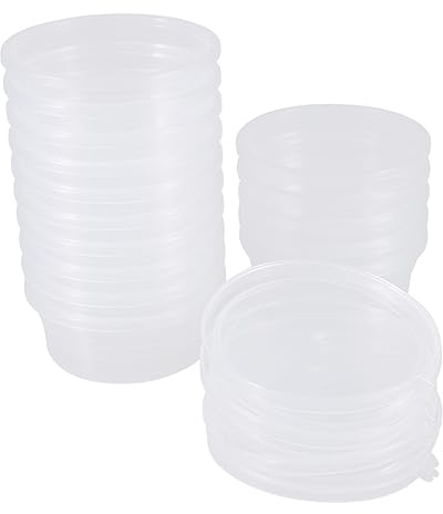 YOSADIER 15stücke Transparente Tonbehälter Mit Deckel Aus Hochwertigem Kunststoff Für Kugelaufbewahrung Umweltfreundlich Sicher Und Sturzsicher Dichte Versiegelung Kein Auslaufen Oder Tropf