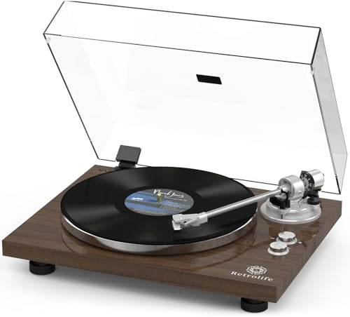 Giradischi Giradischi Uscita Wireless Lettori in Vinile Piatto in Alluminio Fibra di Carbonio Braccio Cinghia Trasmissione LP 33 45 RPM Phono Audio AT-3600L MM Cartuccia RCA Line Controllo Pitch