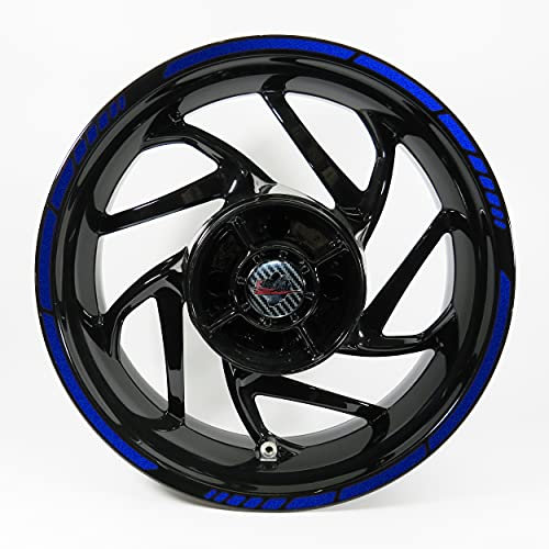 BIKE-label Felgenrandaufkleber Reflex Blau 9mm GP Style 17 Zoll Auto Motorrad 700201