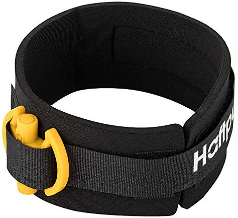 Haftpunkt Chipband Triathlon (Laufen/Inline) zur Zeitmesschip Befestigung - hautschonendes Neopren mit Klettverschluss - für alle gängigen Timing Chips (schwarz)