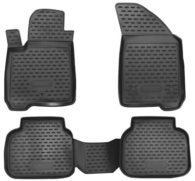 OMAC Gummimatten Fußmatten kompatibel mit Dodge Journey 2008-2024 TPE Automatten Schwarz 4X