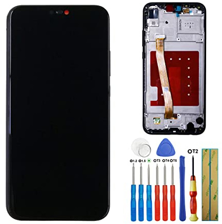 E-YIIVIIL LCD Display Kompatibel mit Huawei P20 lite Display Touchscreen Digitizer LCD Schwarz Glas + Rahmen + Werkzeugset