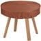 Premium Abdeckplane Rund Ø 200x15 cm Holzbank Gartenmöbel Gartentisch Hülle Abdeckung Haube Schutzhülle Abdeckhaube 900 D, 500 g/m², 6.000 mm Wasserbeständigkeit Kaffe Latte