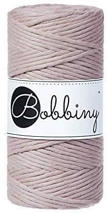 Bobbiny Oeko-Tex Premium Makramee Garn aus ökologischer Baumwolle in Pearl 3 mm x 100 m