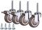 Universal Möbelrollen Gummirollen Lenkrollen,Lenkrollen mit Bremse,Rollen mit Hülse Stift,Perfect für Kleine Geräte und kleine Möbel,4 Stück(universal+brake2inch)