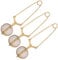 Tea Infuser Stainless Steel Gold Mesh Snap Ball Tea Strainer with Handle for Loose Leaf Tea Herb and Mulling Spices 3 Pack