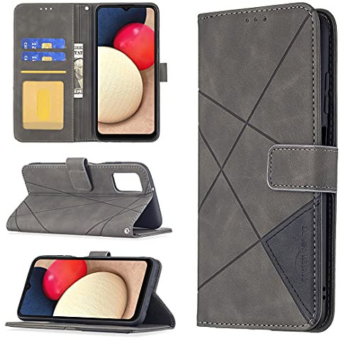 nancencen Kompatibel mit iPhone 6 Plus/iPhone 6s Plus Handyhülle, Brieftasche Kartenfach [Magnetverschluss] Premium PU Material Flip Cover Modepersönlichkeit Schutzhülle - Grau