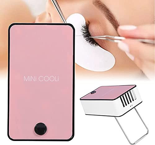 ZXM Mini Eyelash Extension Fan, Portable Grafted Eyelash Blower Dryer for Extension Glue Dry with USB Air Conditioner(Pink) (Color : Pink)