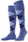 Burlington Herren Kniestrümpfe Manchester M Kh Baumwolle lang gemustert 1 Paar, Blau Water 6550, 40-46