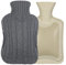 QiGui Wärmflasche mit Bezug,2L Wärmeflasche Auslaufsicher Weicher Premium Strickbezug Energiesparen Wärmeflaschen Wärmebeutel für Erwachsene & Kinder Abend Winterheizung
