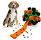 Larimuer Schnüffelball für Hunde, Schnüffelteppich Schnüffelspielzeug Interaktive Hundespielzeug tragbarer Haustier Snuffle Ball Toy für Kleine Mittelgroße Hunde Haustier (Orange und Schwarz)