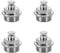 4 Pcs Radiator Air Valve, 3/4 Manual Radiator Air Vent Bleed Valve with Sealed O-Ring Thread Connection, Replacement Accessories for Heating System