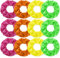 12 Stück Neonfarbe Haargummi Scrunchie Damen Samt Haarbänder Einfarbig Chunky Stretch Haargummi 80er Jahre Kostüm Zubehör Damen Mädchen Haarschmuck Kopfbedeckung