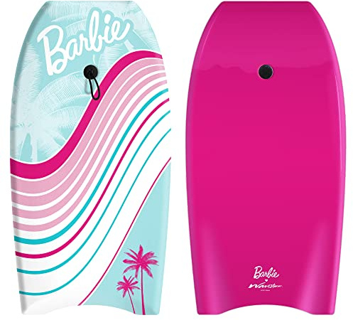 Barbie™ Signature 36in Bodyboard by Wavestorm | Graphic top Deck with high Density Slick Bottom | for Kids and Adults |Foam Construction with Accessories |,Light Blue