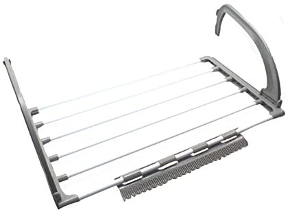 SUL Radiator drying racks, Folding Airer Clothes Dryer Drying Rack Rail, Small Laundry Dryers Clothes Airer with Adjustable Arms for Indoor and Outdoor Portable Drying Rack (Grey)