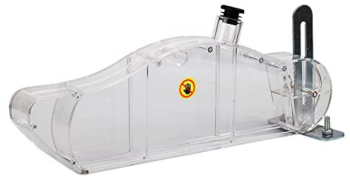 Aoaoct Table Saw Blade Guard with Vacuum Interface, Well Made Acrylic Table Saw Protective Guard Cover Fits 7-10 Inch Saw, Miter Saw Dust Collection Hood