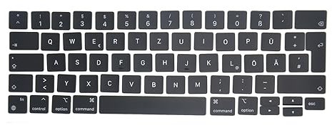 Pardarsey Neue Ersatz Tastatur Keycaps Tasten,Vollständiger Satz Ersatz Keycaps GR DE Germany Deutsch QWERTZ Kompatibel für MacBook pro 13.3 Model A2338 M1 2020-2021 Year EMC 3578